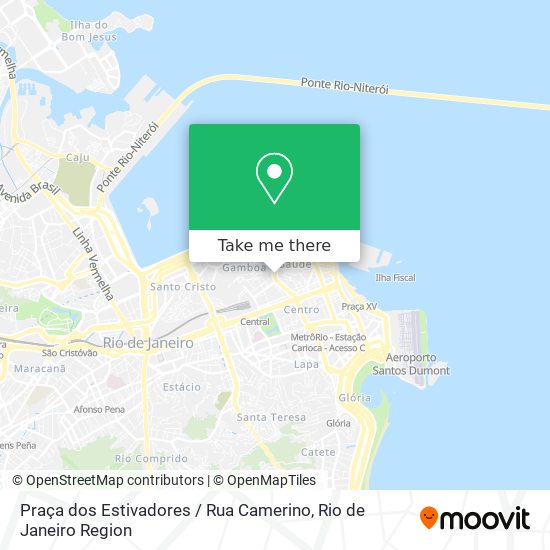 Mapa Praça dos Estivadores / Rua Camerino