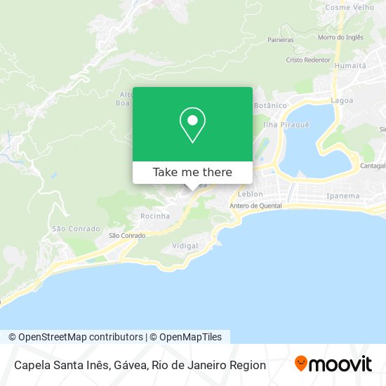 Mapa Capela Santa Inês, Gávea