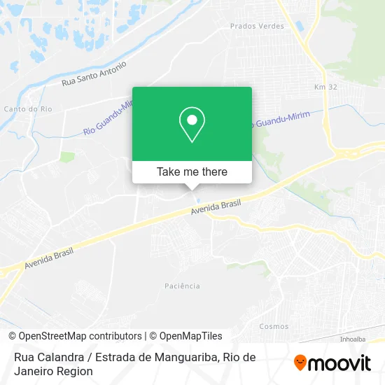 Rua Calandra / Estrada de Manguariba map