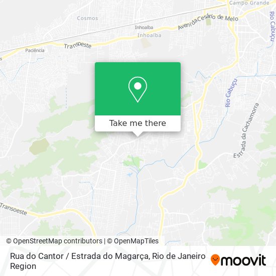 Mapa Rua do Cantor / Estrada do Magarça