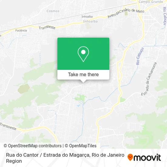 Rua do Cantor / Estrada do Magarça map