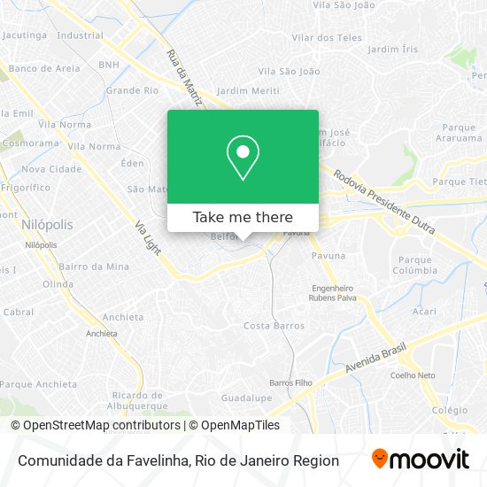 Comunidade da Favelinha map