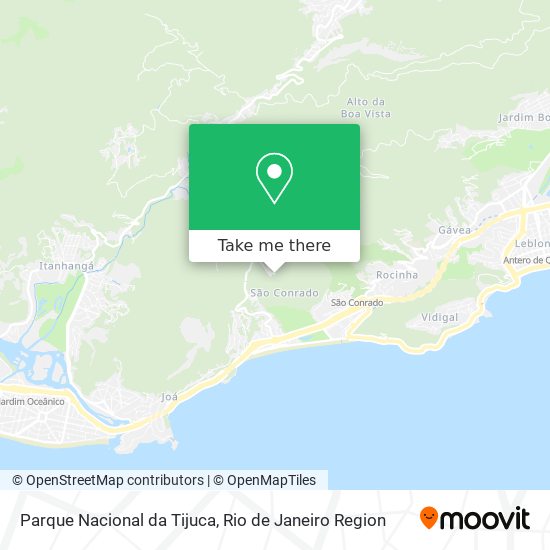 Mapa Parque Nacional da Tijuca