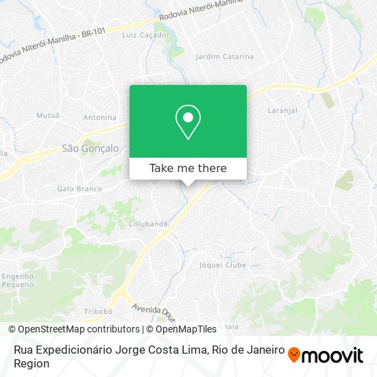 Mapa Rua Expedicionário Jorge Costa Lima
