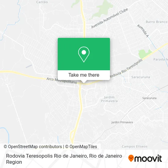 Rodovia Teresopolis Rio de Janeiro map