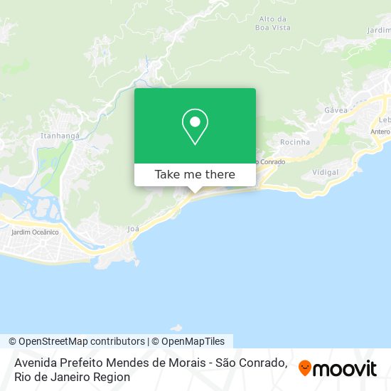 Mapa Avenida Prefeito Mendes de Morais - São Conrado