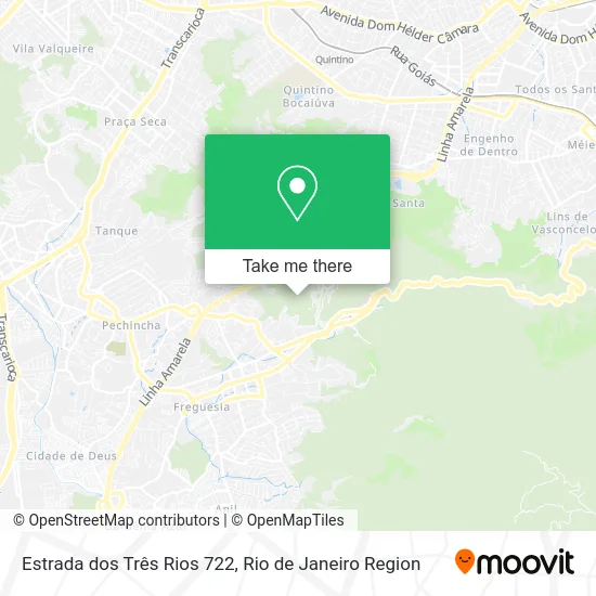 Estrada dos Três Rios 722 map