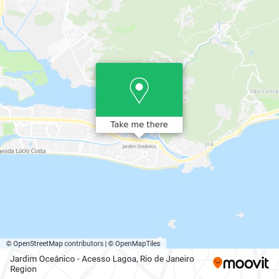 Jardim Oceânico - Acesso Lagoa map