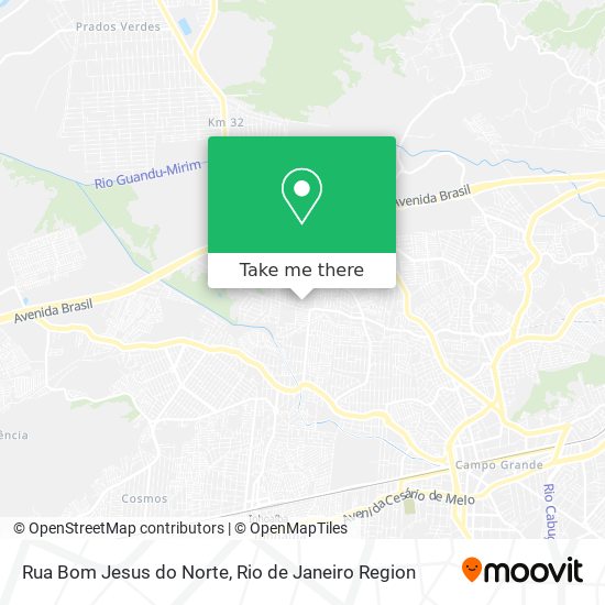Rua Bom Jesus do Norte map