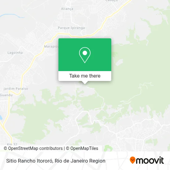 Sitio Rancho Itororó map
