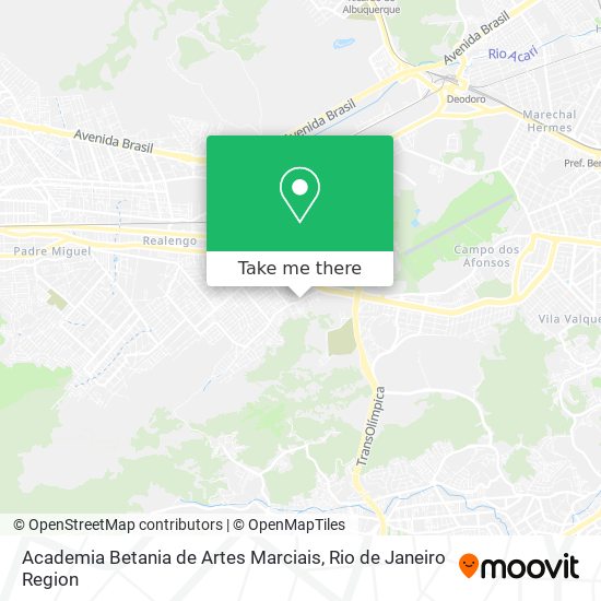 Mapa Academia Betania de Artes Marciais