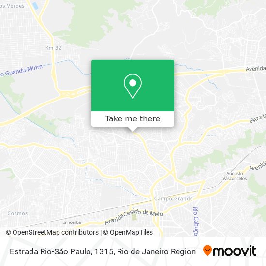 Estrada Rio-São Paulo, 1315 map