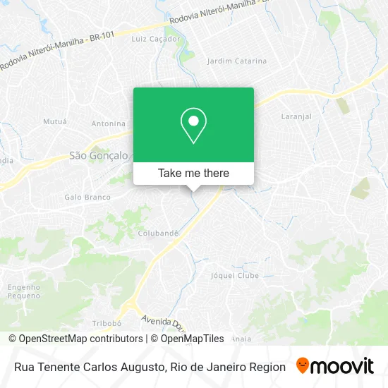 Rua Tenente Carlos Augusto map