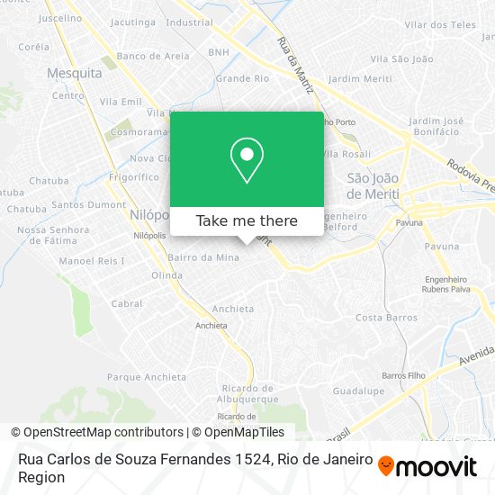 Mapa Rua Carlos de Souza Fernandes 1524