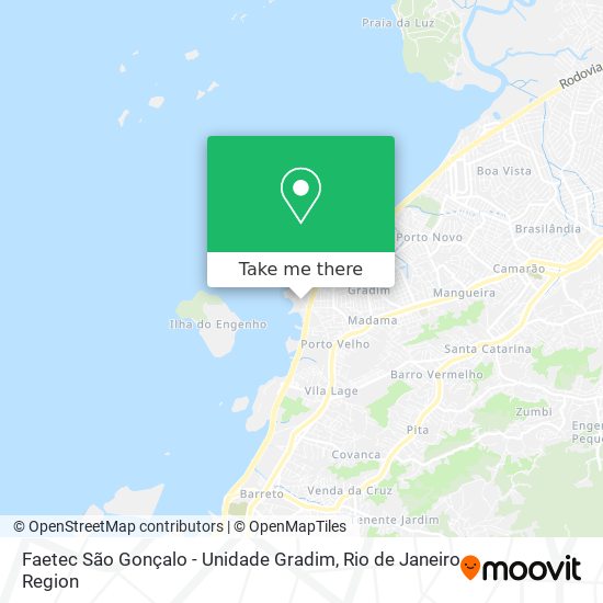 Faetec São Gonçalo - Unidade Gradim map