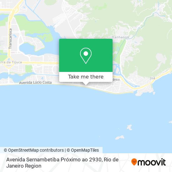 Mapa Avenida Sernambetiba Próximo ao 2930