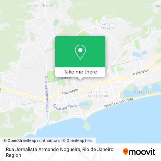Mapa Rua Jornalista Armando Nogueira