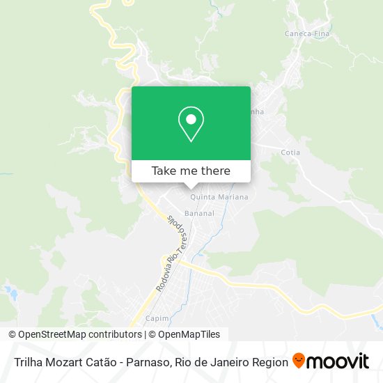 Trilha Mozart Catão - Parnaso map