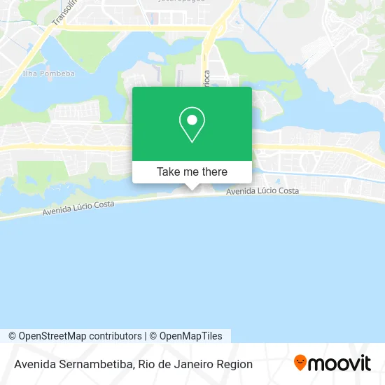 Avenida Sernambetiba map