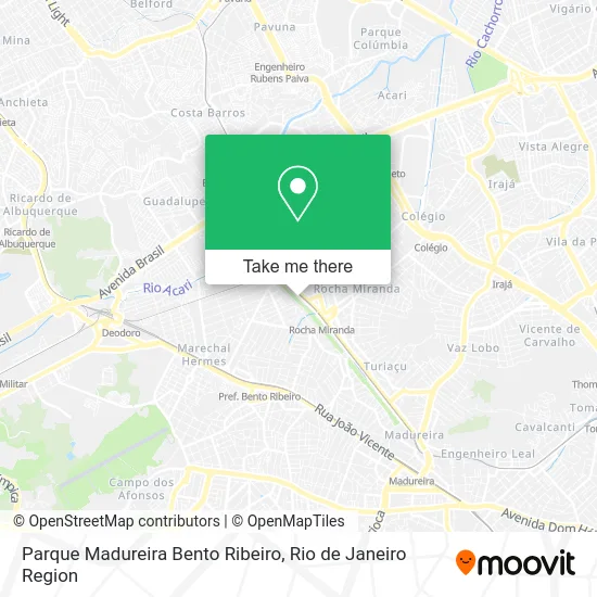 Parque Madureira Bento Ribeiro map