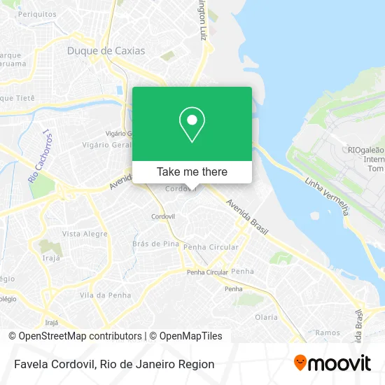 Favela Cordovil map