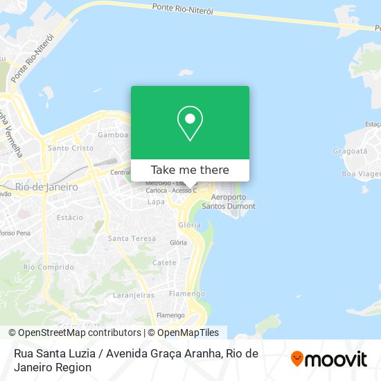 Mapa Rua Santa Luzia / Avenida Graça Aranha