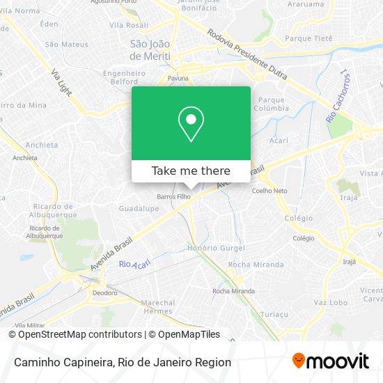 Caminho Capineira map