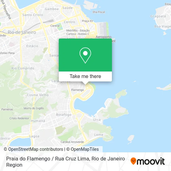 Praia do Flamengo / Rua Cruz Lima map