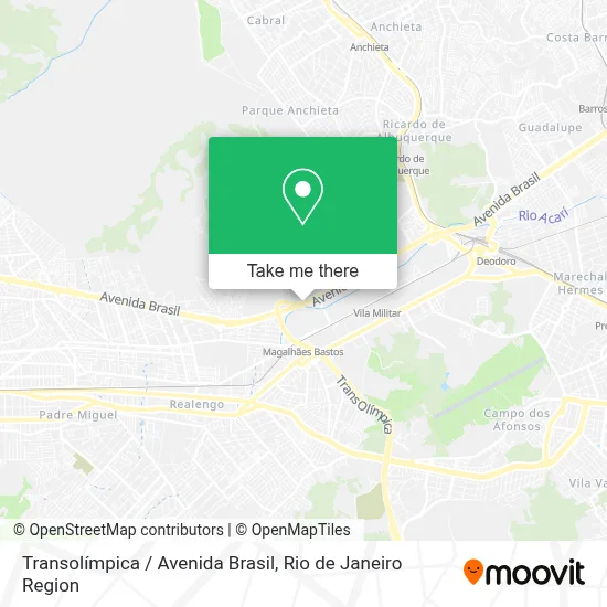 Transolímpica / Avenida Brasil map