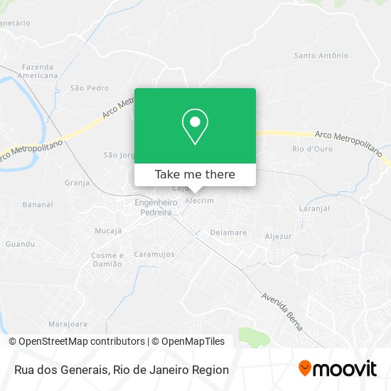 Mapa Rua dos Generais