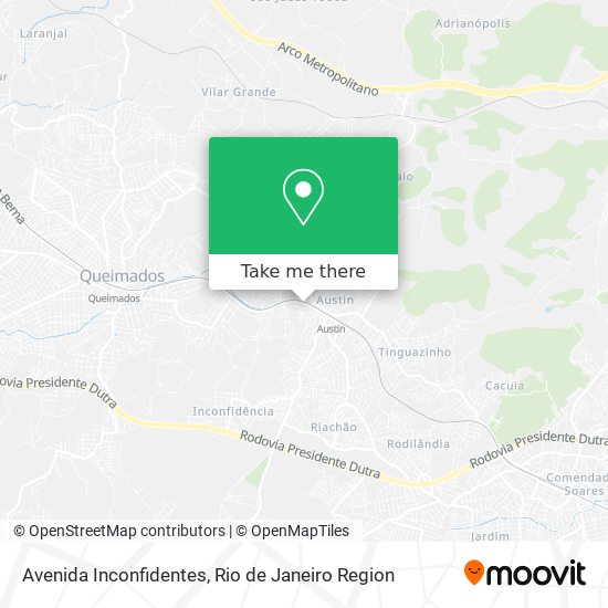 Avenida Inconfidentes map