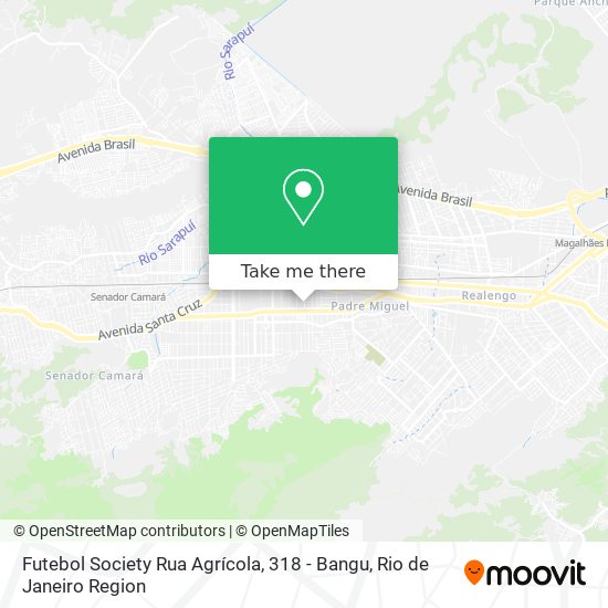 Mapa Futebol Society Rua Agrícola, 318 - Bangu
