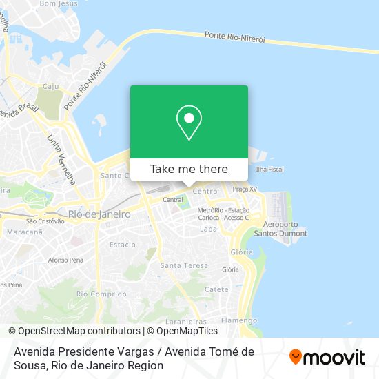 Mapa Avenida Presidente Vargas / Avenida Tomé de Sousa