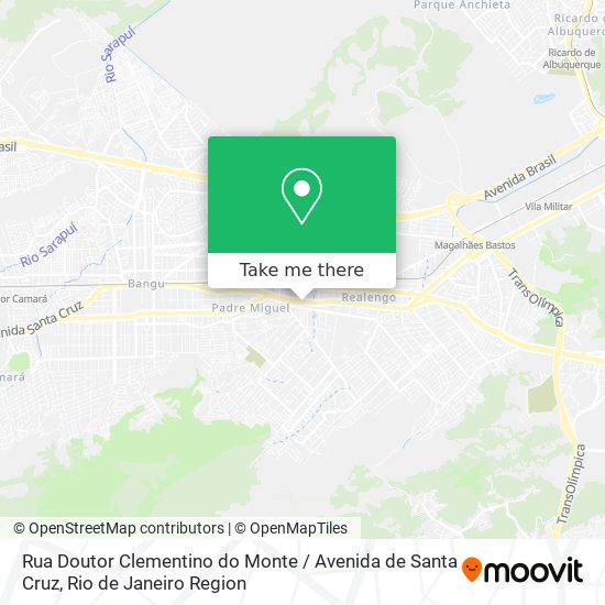 Mapa Rua Doutor Clementino do Monte / Avenida de Santa Cruz