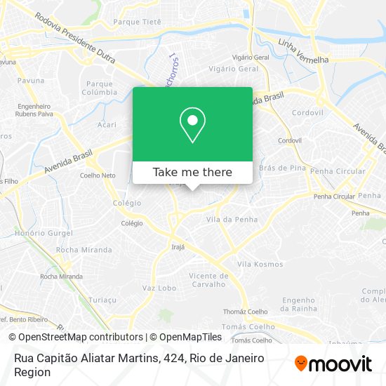 Mapa Rua Capitão Aliatar Martins, 424