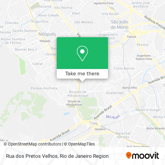 Rua dos Pretos Velhos map