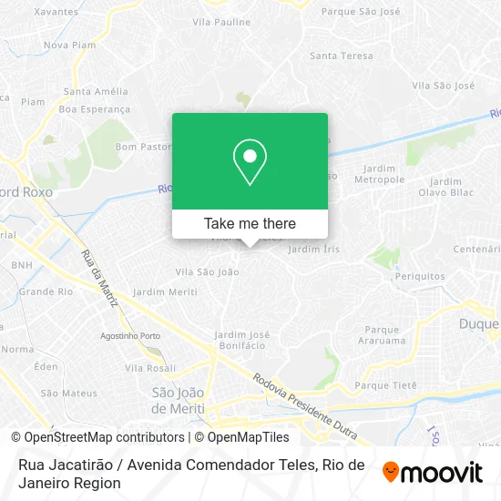 Rua Jacatirão / Avenida Comendador Teles map