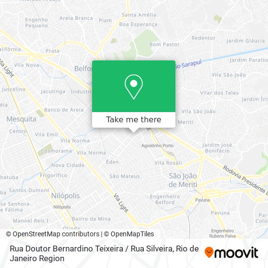 Mapa Rua Doutor Bernardino Teixeira / Rua Silveira