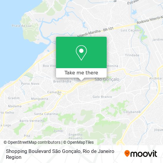 Shopping Boulevard São Gonçalo map