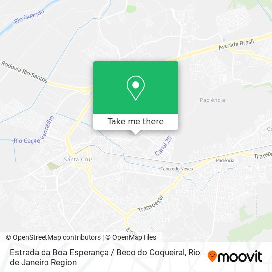 Estrada da Boa Esperança / Beco do Coqueiral map