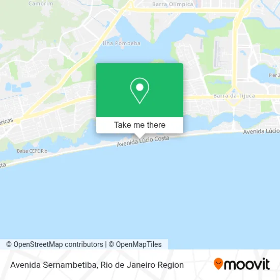 Avenida Sernambetiba map