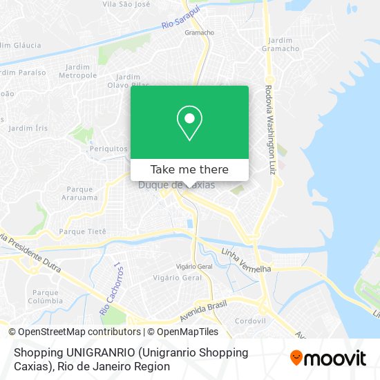 Mapa Shopping UNIGRANRIO (Unigranrio Shopping Caxias)