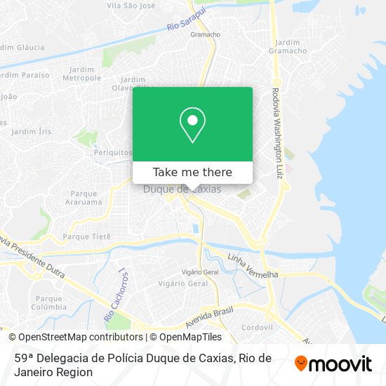 Mapa 59ª Delegacia de Polícia Duque de Caxias