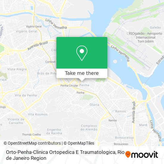 Mapa Orto-Penha-Clinica Ortopedica E Traumatologica