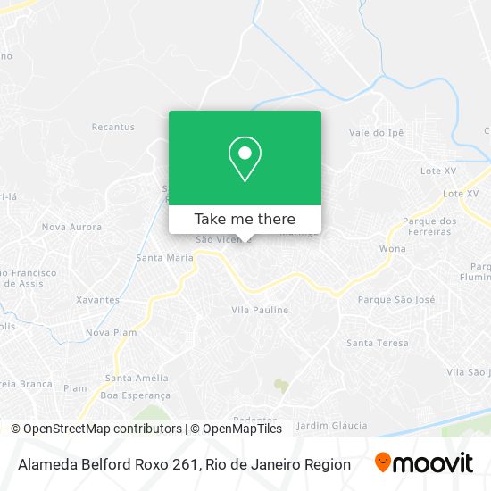 Alameda Belford Roxo 261 map