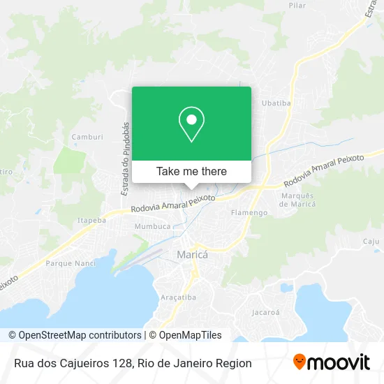 Rua dos Cajueiros 128 map