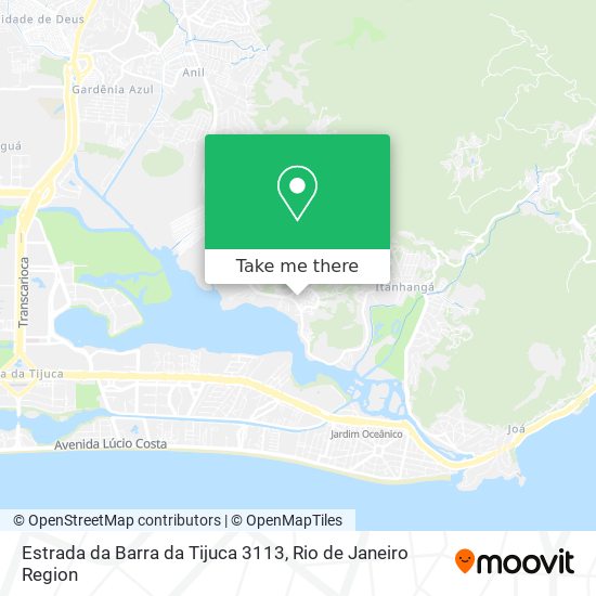 Mapa Estrada da Barra da Tijuca 3113