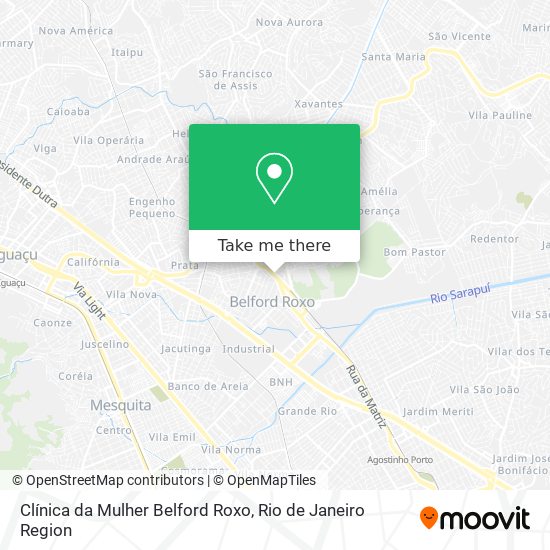 Clínica da Mulher Belford Roxo map