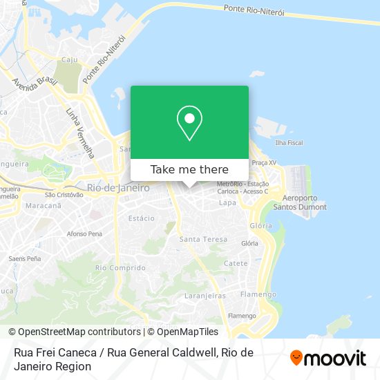 Mapa Rua Frei Caneca / Rua General Caldwell