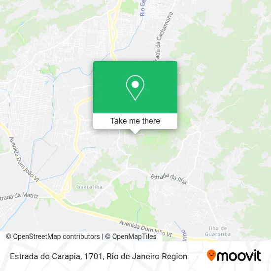 Estrada do Carapia, 1701 map